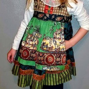 Matilda Jane Platinum Cirque du le dream Knot Dress. Size 4.